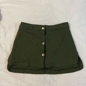 Army Green Mini Skirt